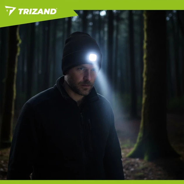 Шапка зимняя с фонариком Trizand Black (5900779947320) - изображение 9