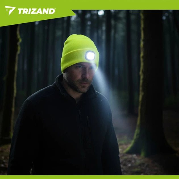 Шапка зимняя с фонариком Trizand Yellow (5900779947337) - Фото 7 Шапка зимняя с фонариком Trizand Yellow (5900779947337) - изображение 7