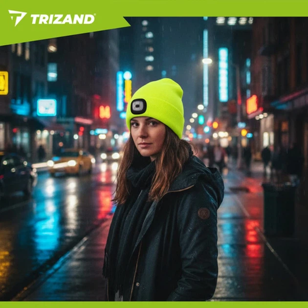 Шапка зимняя с фонариком Trizand Yellow (5900779947337) - Фото 8 Шапка зимняя с фонариком Trizand Yellow (5900779947337) - изображение 8