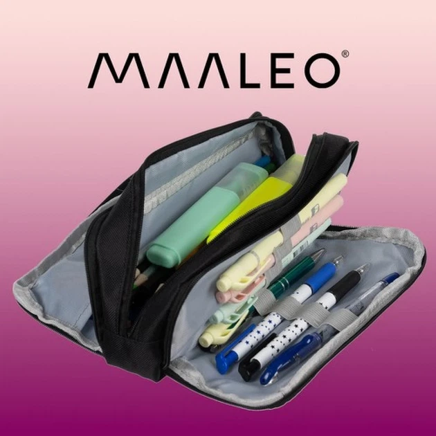 Пенал раскладной тройной Maaleo Black (5900779952768) - изображение 2