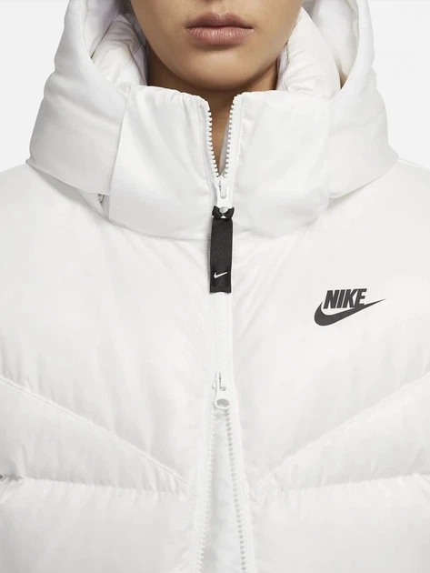Пуховик зимний длинный женский Nike W Nsw Tf City Hd Parka DH4081-100 M Белый (195239550461) - изображение 9