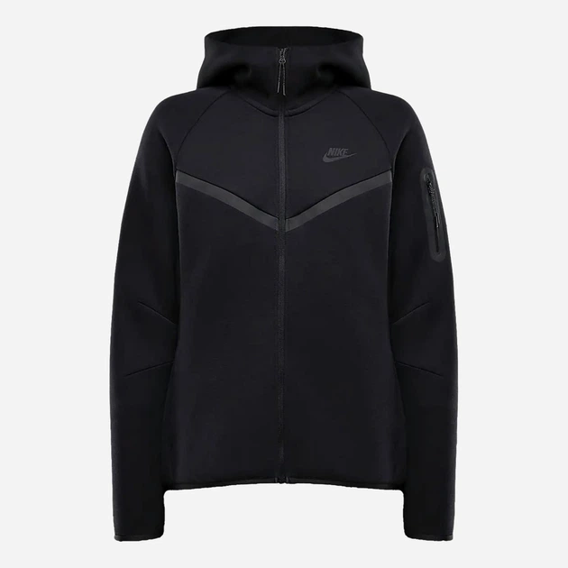 Толстовка на молнии с капюшоном женская Nike W Nsw Tch Flc Wr Fz Hdy 2 HV6747-010 M Черная (197860236530) - Фото 6 Толстовка на молнии с капюшоном женская Nike W Nsw Tch Flc Wr Fz Hdy 2 HV6747-010 M Черная (197860236530) - изображение 6
