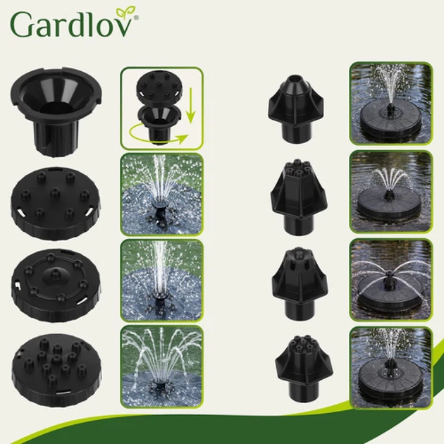 Фонтан плавающий солнечный Gardlov с LED-подсветкой (5900779949140) - изображение 15