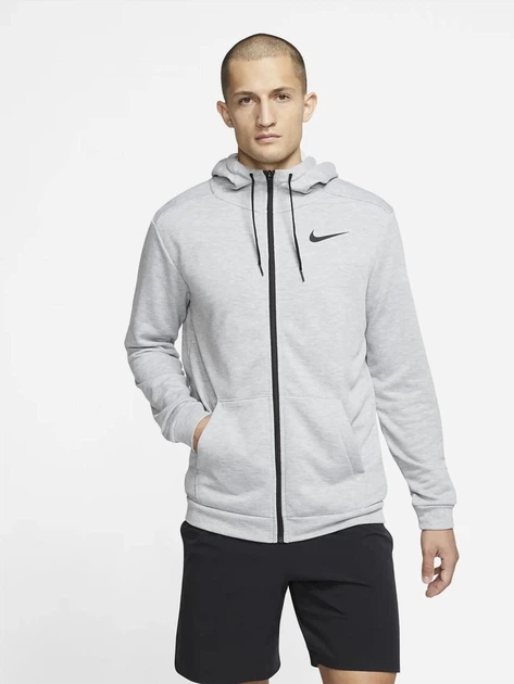 Спортивная кофта флисова утепленная мужская Nike M Nk Dry Hoodie Fz Fleece CJ4317-063 S Светло-серая (193655219474) - изображение 5