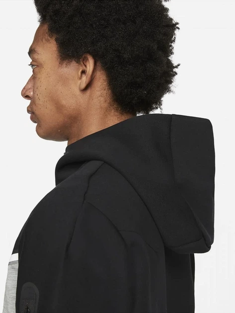 Спортивная кофта флисова утепленная мужская Nike M Nsw Tch Flc Hoodie Fz Wr CU4489-016 2XL Серая с черным (195238921200) - изображение 10