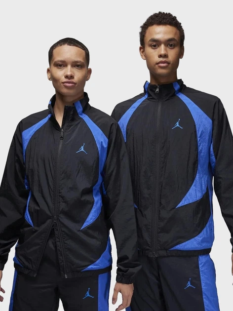Спортивная кофта мужская Jordan Sport Jam Warm Up DX9367-014 M Черная с синим (196969696009) - Фото 3 Спортивная кофта мужская Jordan Sport Jam Warm Up DX9367-014 M Черная с синим (196969696009) - изображение 3