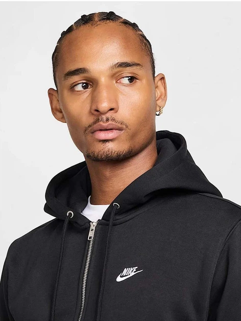 Толстовка на молнии мужская Nike M Nk Club Bb Fz Hoodie FN3861-010 L Черная (197863217420) - изображение 3