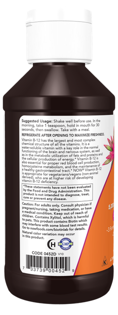 Witaminy Now Foods B-12 Ultra Liquid 118 ml (733739004529) - obraz 3
