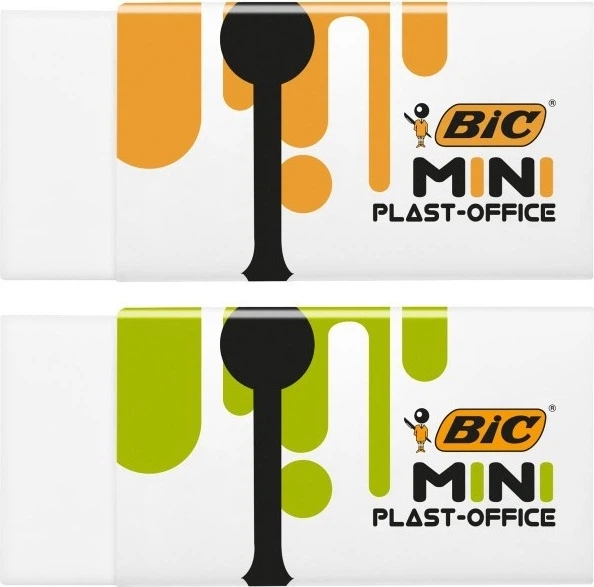 Zestaw gumek do ścierania BIC Plast Office 2 szt (3086123388437) - obraz 2