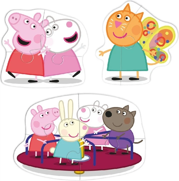 Puzzle DoDo Peppa Pig 3 w 1 (4823115904904) - obraz 3