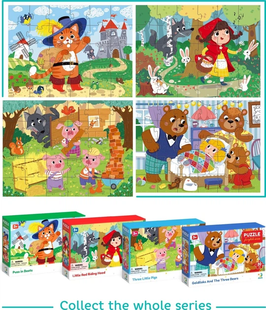 Puzzle DoDo Trzy świnki 30 elementów (4823115912893) - obraz 3