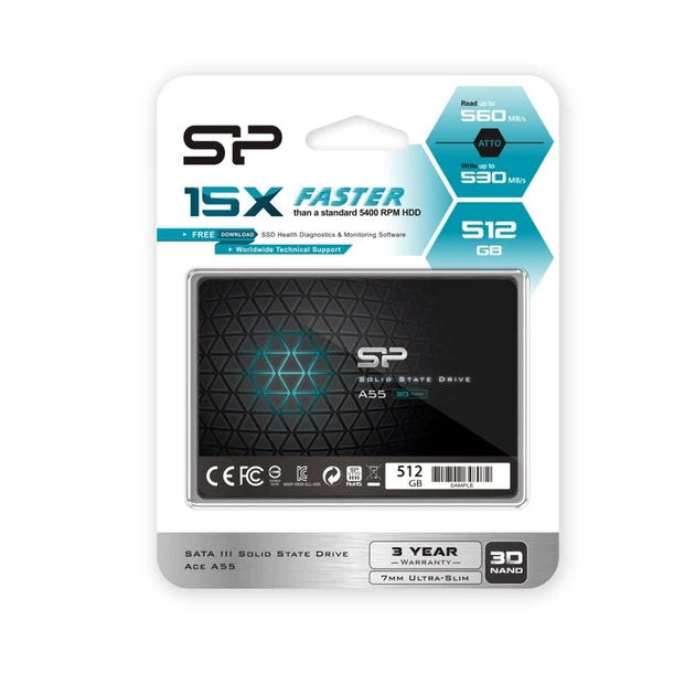 SSD-накопичувач Silicon Power Ace A55 512GB 2.5" SATA III 560/530 MB/s (4712702659122) - зображення 7