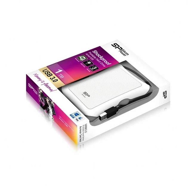 Зовнішній жорсткий диск Silicon Power Armor A30 1 ТБ 2.5" USB 3.1 White (4712702631227) - зображення 11