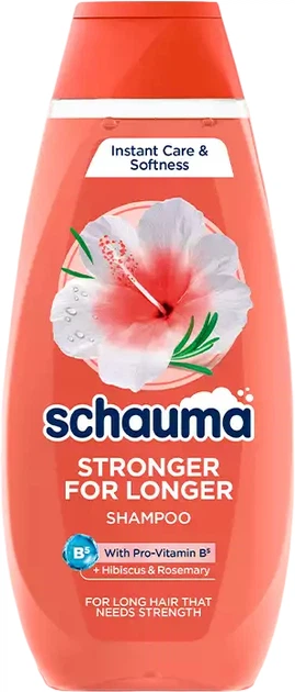 Szampon do włosów Schauma Stronger For Longer Hair nawilżający 400 ml (9000101750058) - Zdjęcie 1 Szampon do włosów Schauma Stronger For Longer Hair nawilżający 400 ml (9000101750058) - obraz 1