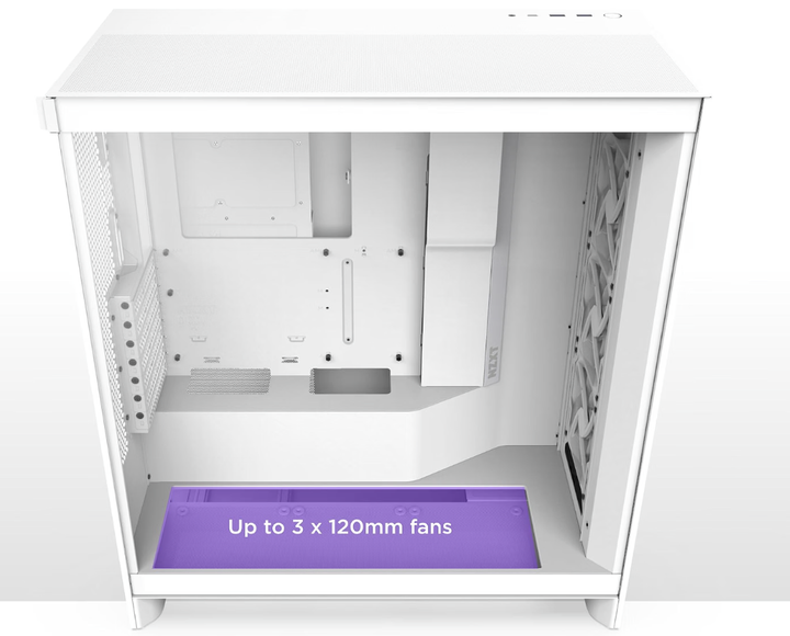 Корпус для ПК, NZXT H7 Flow Mid-Tower ATX Airflow PC Case - White - изображение 2