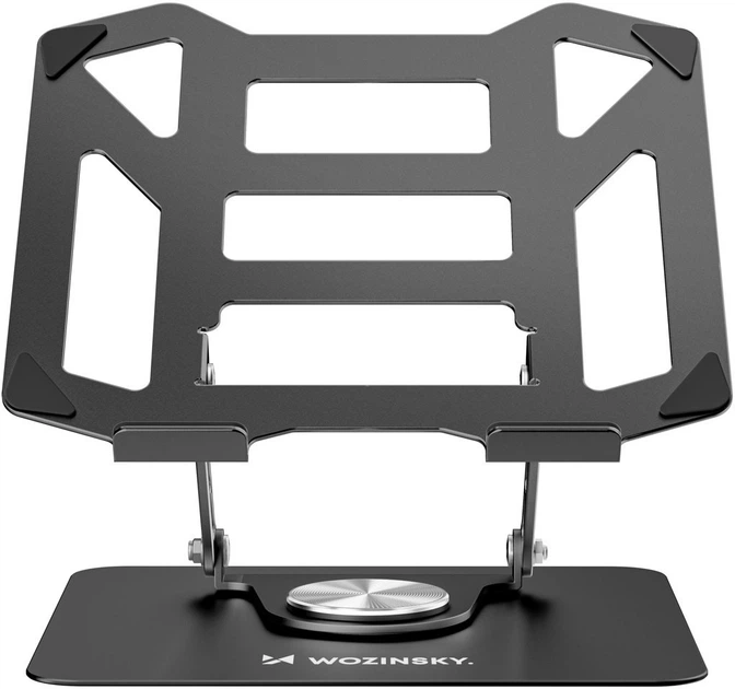 Podstawka Wozinsky WDCX-X19-AB HardStand z obrotem 360° pod laptopa i tablet Black (5907769387678) - Zdjęcie 4 Podstawka Wozinsky WDCX-X19-AB HardStand z obrotem 360° pod laptopa i tablet Black (5907769387678) - obraz 4