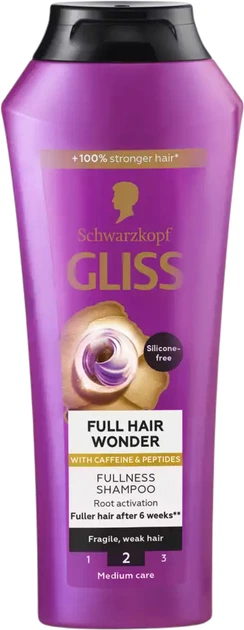 Szampon do włosów Gliss Kur Full Hair Wonder do włosów łamliwych 400 ml (9000101749298) - Zdjęcie 1 Szampon do włosów Gliss Kur Full Hair Wonder do włosów łamliwych 400 ml (9000101749298) - obraz 1