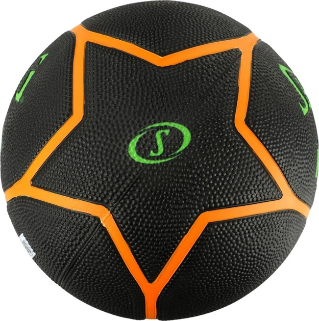 Piłka do koszykówki Spalding Highlight Czarno-zielono-pomarańczowa (689344405407) - Zdjęcie 2 Piłka do koszykówki Spalding Highlight Czarno-zielono-pomarańczowa (689344405407) - obraz 2