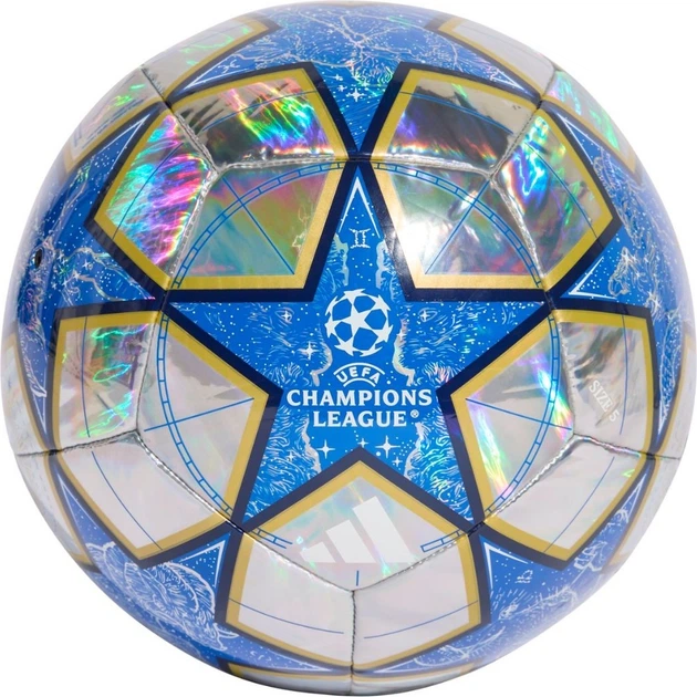 Футбольний м’яч Adidas UCL Training 25/26 League Stage Foil Сріблясто-синій (4068811955441) - Фото 1 Футбольний м’яч Adidas UCL Training 25/26 League Stage Foil Сріблясто-синій (4068811955441) - зображення 1