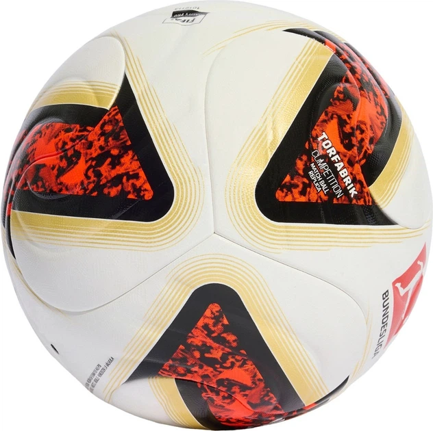 Piłka nożna Adidas Bundesliga 26/27 Torfabrik Competition Biało-pomarańczowo-złota (4069996815865) - Zdjęcie 2 Piłka nożna Adidas Bundesliga 26/27 Torfabrik Competition Biało-pomarańczowo-złota (4069996815865) - obraz 2
