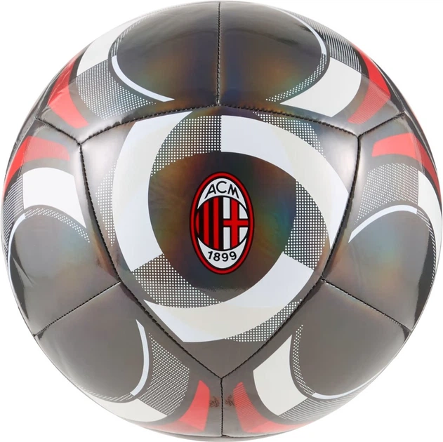 Piłka nożna Puma Licensed AC Milan Culture Szara (4070033660577) - Zdjęcie 2 Piłka nożna Puma Licensed AC Milan Culture Szara (4070033660577) - obraz 2