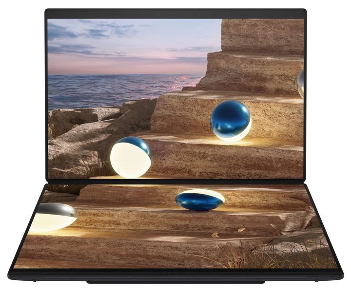 Ноутбук ASUS Zenbook DUO (UX8407); Copilot+ PC (UX8407AA-SN604W, 90NB16V1-M00ZD0) Moher Gray - Фото 4 Ноутбук ASUS Zenbook DUO (UX8407); Copilot+ PC (UX8407AA-SN604W, 90NB16V1-M00ZD0) Moher Gray - изображение 4