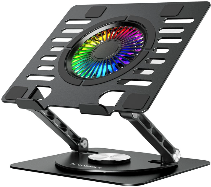 Podstawka Wozinsky CoolBase RGB chłodząca z obrotem 360° do laptopa Black (5907769387692) - Zdjęcie 3 Podstawka Wozinsky CoolBase RGB chłodząca z obrotem 360° do laptopa Black (5907769387692) - obraz 3
