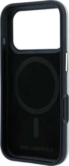 Etui do smartfona Apple iPhone 18 Pro/iPhone 17 Pro Karl Lagerfeld Saffiano Small Script Metal Logo MagSafe Beige (3666339658885) - obraz 7