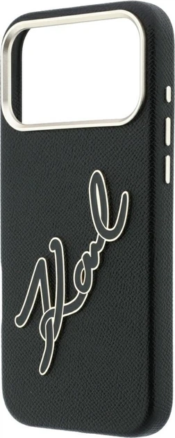 Etui do smartfona Apple iPhone 18 Pro Max/iPhone 17 Pro Max Karl Lagerfeld Smooth Big Resin Signature Logo Black (3666339660413) - obraz 6