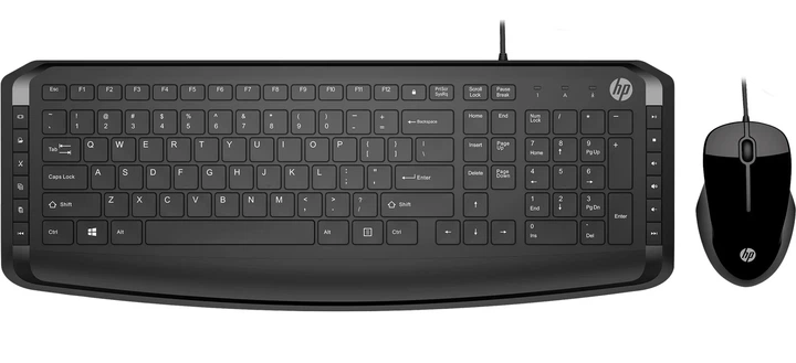 Проводной комплект клавиатура и мышь HP Pavilion 200 черный - Фото 1 Проводной комплект клавиатура и мышь HP Pavilion 200 черный - изображение 1