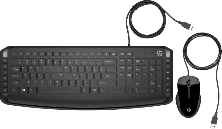 Проводной комплект клавиатура и мышь HP Pavilion 200 черный - Фото 2 Проводной комплект клавиатура и мышь HP Pavilion 200 черный - изображение 2