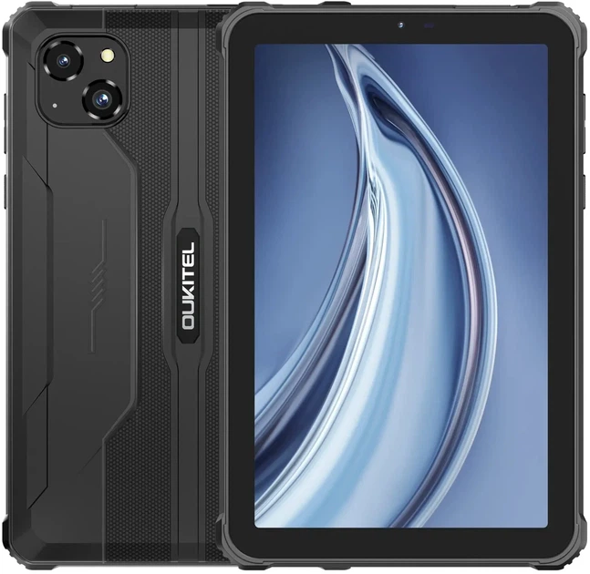Планшет Oukitel RT3pro 8 дюймів IPS 4/128 ГБ Helio G81 IP69K LTE чорний - Фото 1 Планшет Oukitel RT3pro 8 дюймів IPS 4/128 ГБ Helio G81 IP69K LTE чорний - зображення 1