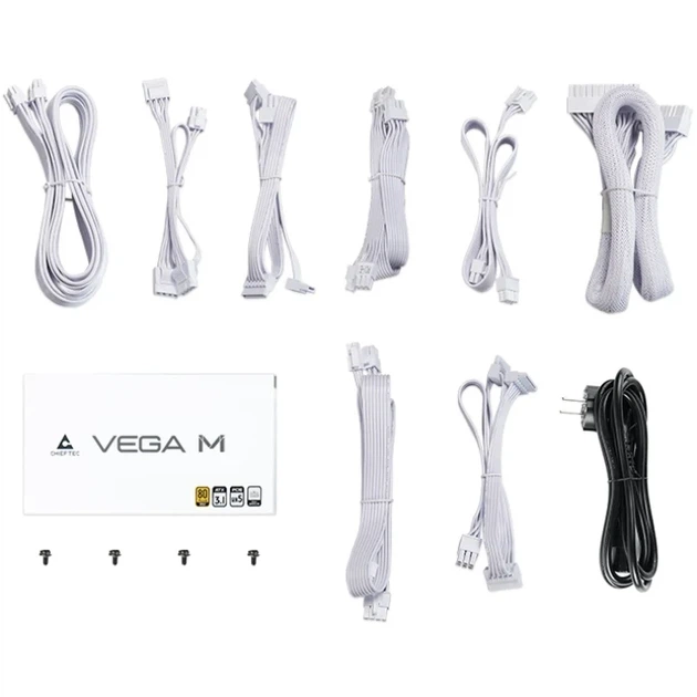 Блок питания Chieftec VEGA M PPG-1000-CW 1000 Вт ATX 3.1 80+ Gold белый - изображение 7