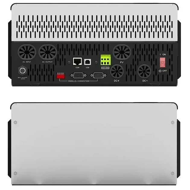 Инвертор гибридный солнечный MUST PV18-3624 PRO 3600 Вт 24 В MPPT 100 А чистая синусоида 230 В для солнечных панелей аккумуляторов резервного питания дома квартиры офиса с LCD дисплеем и двумя выходами - Фото 5 Инвертор гибридный солнечный MUST PV18-3624 PRO 3600 Вт 24 В MPPT 100 А чистая синусоида 230 В для солнечных панелей аккумуляторов резервного питания дома квартиры офиса с LCD дисплеем и двумя выходами - изображение 5
