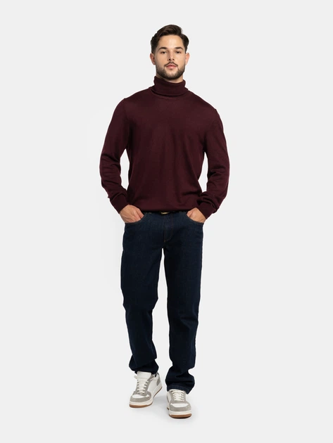 Водолазка чоловіча Arber бордова з мериносовою вовною Roll-neck FF N-AVT142 XXL зріст 5 бордовий (M10.77.18.632) - Фото 2 Водолазка чоловіча Arber бордова з мериносовою вовною Roll-neck FF N-AVT142 XXL зріст 5 бордовий (M10.77.18.632) - зображення 2