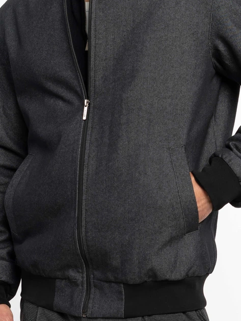 Бомбер чоловічий Arber синій з бавовняної тканини Varsity Jacket KR41-3 54 зріст 5 неві (M08.14.02.731) - зображення 5