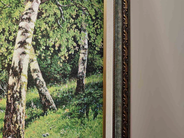 Картина гобеленовая Тихий уголок природы в багетной раме 50x100см. №G367 - Фото 2 Картина гобеленовая Тихий уголок природы в багетной раме 50x100см. №G367 - изображение 2