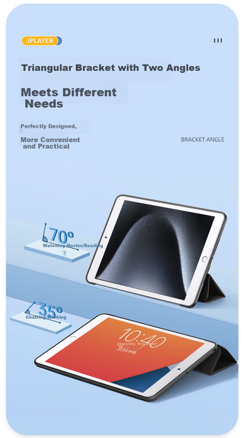 Чехол для планшета Apple iPad Pro 12.9" 2022/2021/2020/2018 JPLAYER PK113 Black - Фото 5 Чехол для планшета Apple iPad Pro 12.9" 2022/2021/2020/2018 JPLAYER PK113 Black - изображение 5
