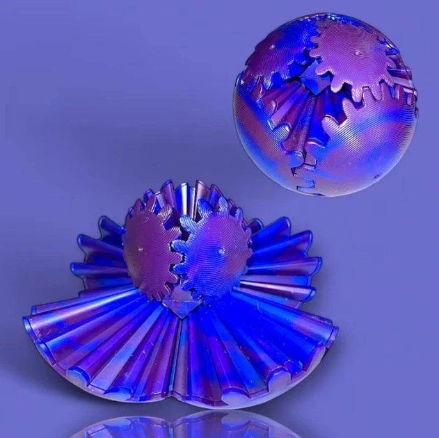 Гіро шар антистрес Gear Ball 3D Challenge головоломка куля з шестернями 8 см фіджет з обертовим механізмом - Фото 8 Гіро шар антистрес Gear Ball 3D Challenge головоломка куля з шестернями 8 см фіджет з обертовим механізмом - зображення 8