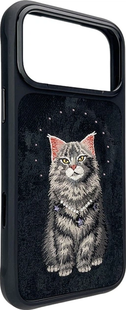 Чохол для смартфона Apple iPhone 18 Pro Max/iPhone 17 Pro Max Nimmy Lucky Fashion Cat MagSafe Black (6980002140710) - зображення 3