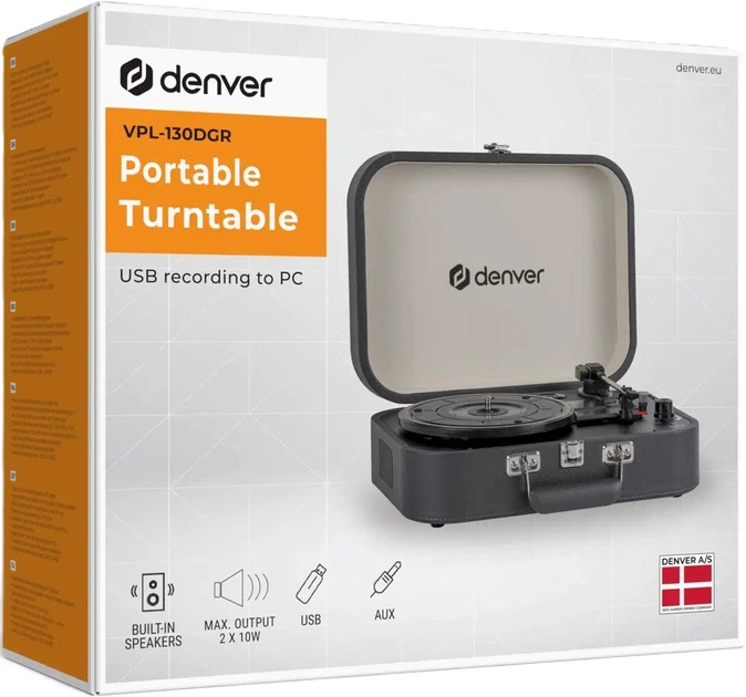 Gramofon Denver VPL-130DGR Szary (5706751090370) - obraz 15