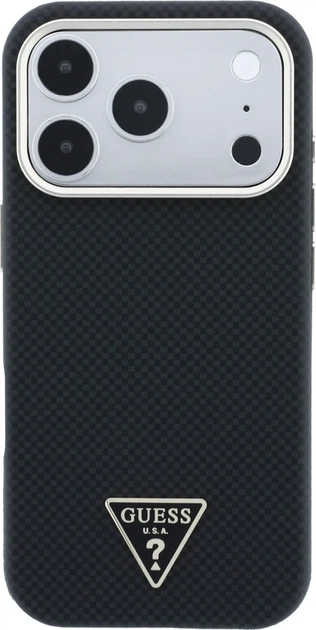 Чохол для смартфона Apple iPhone 18 Pro Max/iPhone 17 Pro Max Guess Kevlar Triangle Logo MagSafe Black (3666339653477) - зображення 2