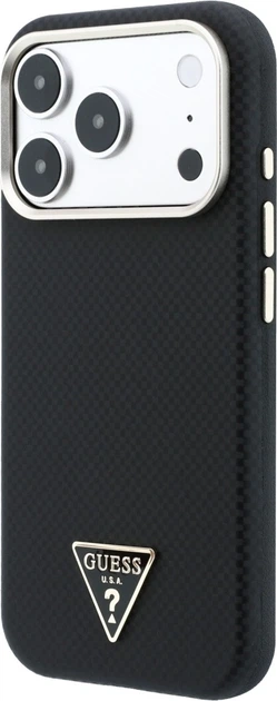 Чохол для смартфона Apple iPhone 18 Pro Max/iPhone 17 Pro Max Guess Kevlar Triangle Logo MagSafe Black (3666339653477) - зображення 3