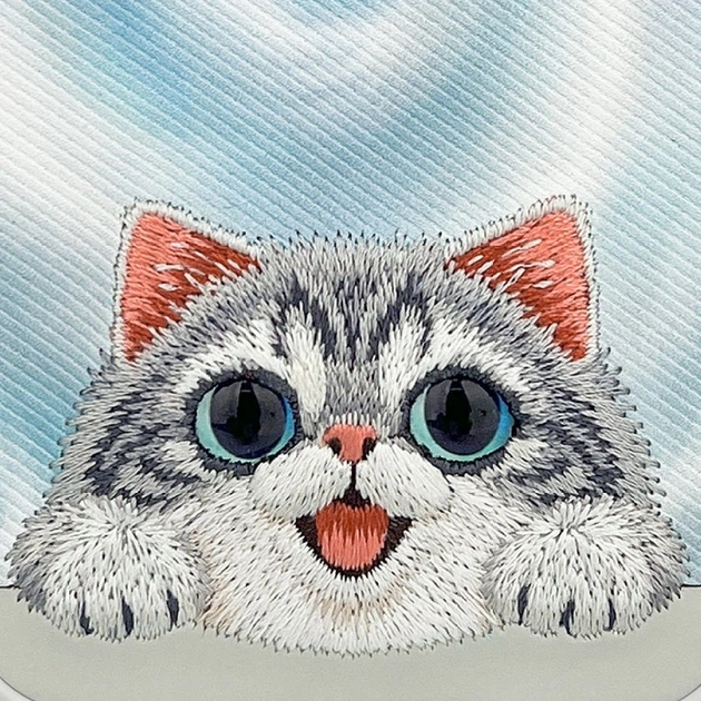 Чохол для смартфона Apple iPhone 18 Pro Max/iPhone 17 Pro Max Nimmy Big Eyed Lying Silver Shaded Cat MagSafe Grey (6980002140314) - зображення 6