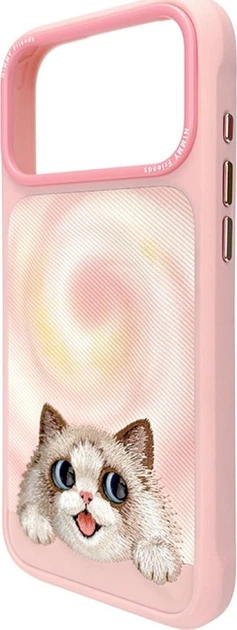 Чохол для смартфона Apple iPhone 18 Pro/iPhone 17 Pro Nimmy Big Eyed Lying Ragdoll Cat MagSafe Pink (6980002140246) - зображення 2