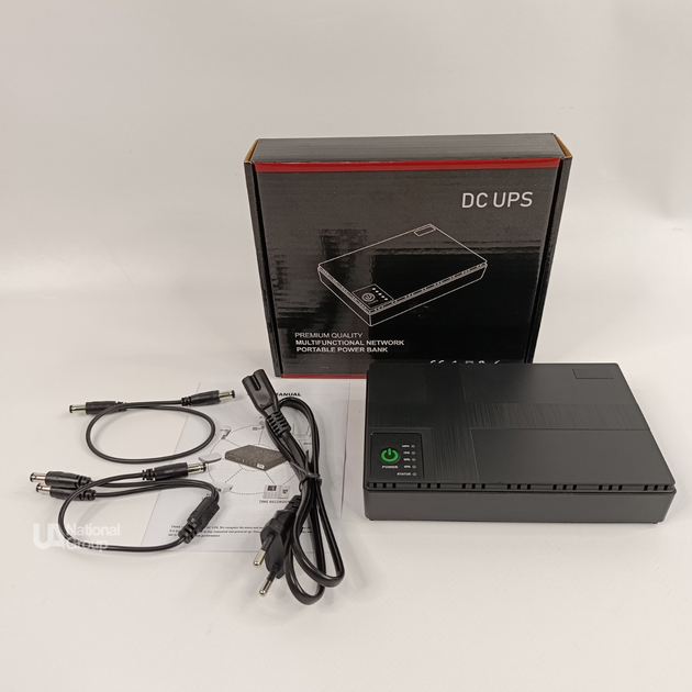 Источник бесперебойного питания для роутера и модема 18 Вт, Mini UPS с PoE для резервного питания ONU-терминалов и сетевого оборудования с выходами DC 5В/9В/12В, USB, LAN RJ45, Чёрный, NET-18-Black - изображение 2