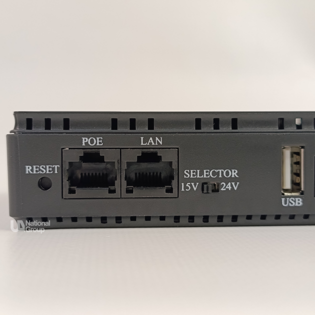 Источник бесперебойного питания для роутера и модема 18 Вт, Mini UPS с PoE для резервного питания ONU-терминалов и сетевого оборудования с выходами DC 5В/9В/12В, USB, LAN RJ45, Чёрный, NET-18-Black - изображение 13