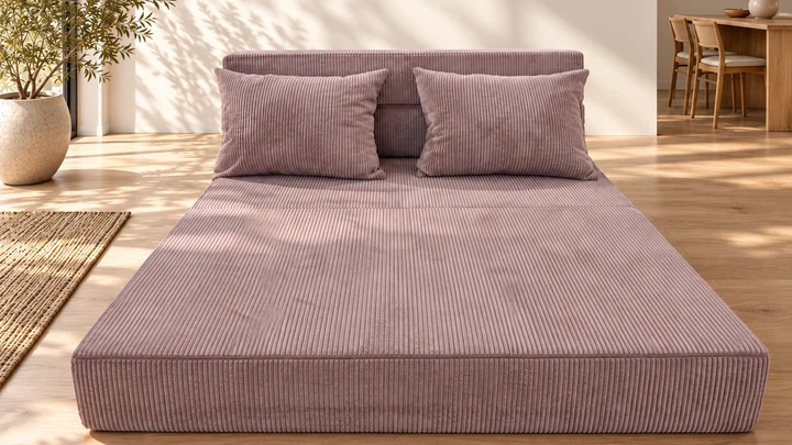 Безкаркасний диван GRANDOX Optimus (Оптімус) Попилясто-рожевий 140х190 см - изображение 3