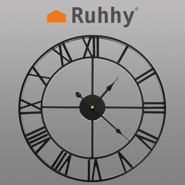 Часы настенные ретро Ruhhy Black (5902802918178) - изображение 2
