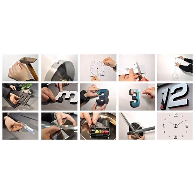 Часы настенные Ruhhy DIY 60–130 см (5900779944312) - Фото 11 Часы настенные Ruhhy DIY 60–130 см (5900779944312) - изображение 11